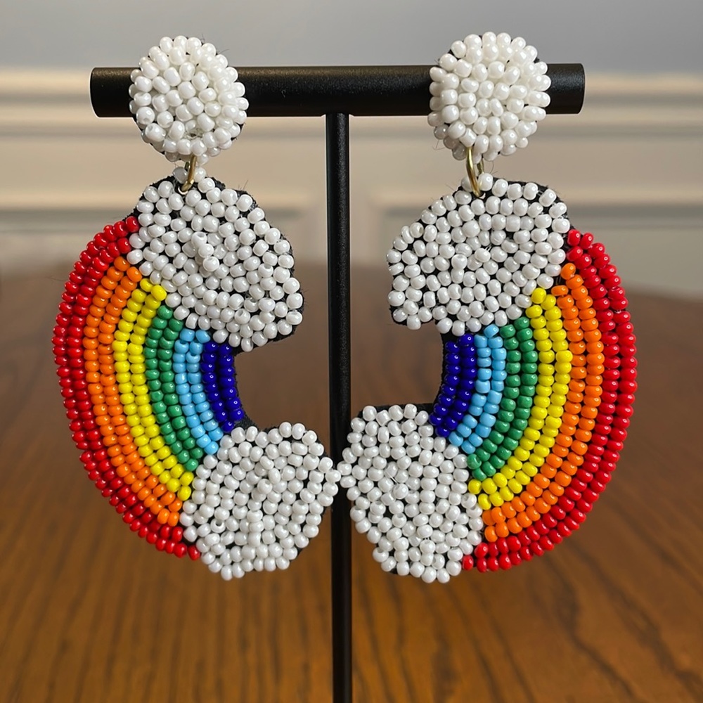 Rainbow 🌈 Beaded Earrings